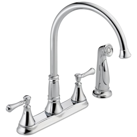 Delta Kitchen Faucet, Operating in Stainless Steel Lined Sockets, 8" Mount, 3 or 4 Hole Commercial 2497LF
